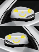 Resim Sticker World Ayna Gülücük Sticker Sağ-sol Takım Sarı 12*6 Cm 2 Li 
