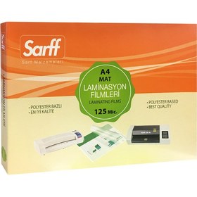 Resim SARFF 125MIC MAT LAMİNASYON FİLMLERİ - A4(216X303MM) - 100ADET 