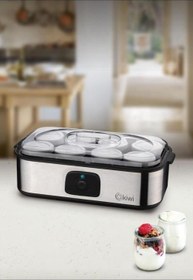 Resim KYM-7213 Paslanmaz Çelik Tabanlı 8 Kavan Yoğurt Yapma Makinesi 