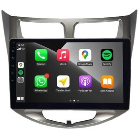 Resim Oskodi Hyundai Accent Blue Android Carplay Multimedya 2011-2019 6gb Ram + 128gb Hafıza 