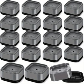 Resim 16 Adet Ağır Hizmet Tipi Ayarlanabilir Mobilya Kaldırıcıları - 3.51cm Yığılabilir Yatak & Masa Bacak Yükselticileri, Kaymaz Tutuş, Yatak, Masa, Sandalye, Koltuk, K 