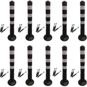 Resim LOREX Lr-0125-s 75 Cm Siyah Şerit Ayırıcı Delinatör - 10lu Paket 