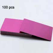 Resim Mingjin Shop 1 Mor Tarzı 86MM x 54MM x 0,2mm Boş Metal Kartvizit Kalınlığı Alüminyum Alaşımlı Boşluklar Kart Dıy Lazer Baskı (Yurt Dışından) 