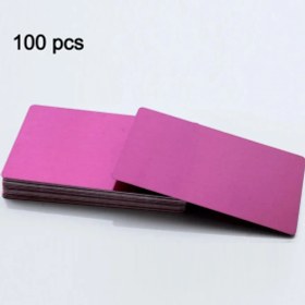 Resim Mingjin Shop 1 Mor Tarzı 86MM x 54MM x 0,2mm Boş Metal Kartvizit Kalınlığı Alüminyum Alaşımlı Boşluklar Kart Dıy Lazer Baskı (Yurt Dışından) 