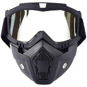 Resim Çıkarılabilir Motosiklet Kaskı Gözlükleri Bisiklet Gözlükleri Erkek Rüzgar Geçirmez Toz Geçirmez Motokros Yüz Maskesi Gözlükleri Uv Engelleyici 