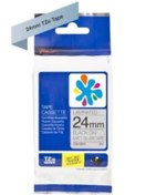 Resim Brother TZe-M951 Mat Gri Üzerine Siyah Muadil Etiket Şeridi 