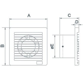 Resim E-Style 120 Aksiyal Ultra Ince Fan Plastik Klapeli 