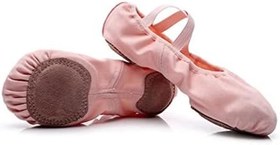 Resim GALPADA Çocuklar Dans Ayakkabıları Yumuşak Taban Ayakkabı Kız Çocuklar Bale Ayakkabıları Kadınlar Için Bale Terlikleri Deri Bale Terlikleri Katlanabilir Özlemek Yumuşak Tabanlı Ayakkabılar 