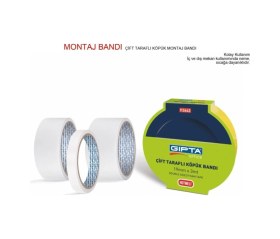 Resim 4-f264300-5001 Bant - Çift Taraflı Köpük Montaj Bandı 25mmx3mt Diğer 