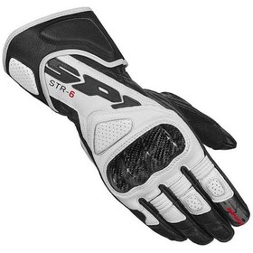 Resim Spidi STR-6 Deri Eldiven Beyaz - Siyah 