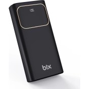 Resim Bix PB303 30000MAH 60W 2*usb ve Type-C Pd Çıkışlı Hızlı Şarj Destekli LED Göstergeli Powerbank Siyah 