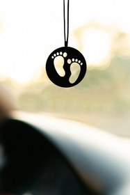 Resim mufamet Metal Bebek Ayağı Motifli Dikiz Aynası Süsü Oto Aksesuar Araba Süsü 