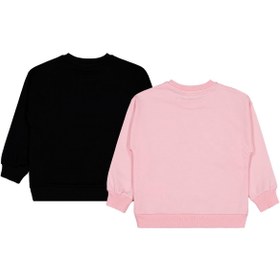 Resim Civil Girls Fiyonk Baskılı 2'li Set 6-9 Yaş Sweatshirt - Standart / 9-10 Yaş 