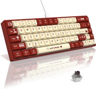 Resim AJAZZ AK680 65% Kablolu Hotswap Mekanik Oyun Klavyesi,68 Tuşlu Taşınabilir Anti-Ghosting Klavye,Gökkuşağı Arkadan Aydınlatmalı Programlanabilir,EVA Sandviç,Ergonomik,Kahverengi Anahtar-Kırmızı 