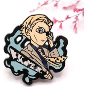 Resim Oazismarket Jujutsu Kaisen Anime Metal Enamel Pin - Çizgi Film Karakteri Aksesuar İmitasyon Rodyumlu 