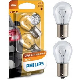 Resim Philips P21w Stop Ve Sinyal Ampulü Premium 12 V - 2'li Paket 