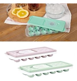 Resim CetKing 2 Adet Silikon Tabanlı Buzluk, 12'li Buz Kalıbı, Pratik ve Esnek Silikon Tabanlı Buzluk Seti - Içeceklerinizi Serin Tutun! 