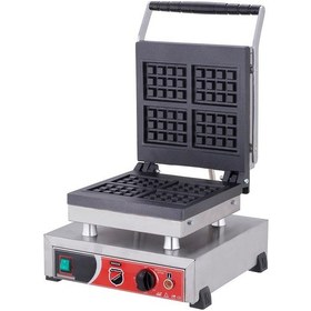 Resim Işıkgaz Silverinox Endüstriyel Elektrikli Kare Waffle Makinesi - 4 Lü Slvr-wf 