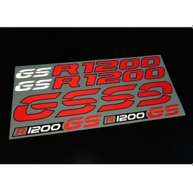 Resim Bmw R1200 Gs Reflektifli Kırmızı Adventure Sticker Set 