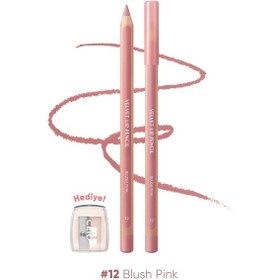 Resim Kremsi Formüle Sahip Dudak Kalemi Ve Kalemtıraş Seti Clıo Velvet Lip Pencil Set 12 Blush Pink 