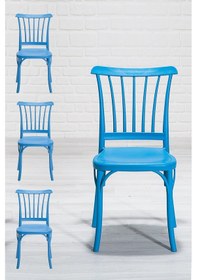 Resim Violet Home Mutfak Sandalyesi 4 Adet Mavi 