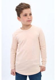 Resim Toontoy Erkek Çocuk Baskılı Tişört Bej 