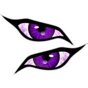 Resim J795e-20 Cm 7.87 İnç -1pair-j798 Çift Nazar Gözler Sarı Vinil Araba Motosiklet Kaskı Etiket Otomatik Kafa Engin Çıkar 