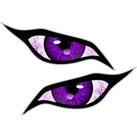 Resim J795e-20 Cm 7.87 İnç -1pair-j798 Çift Nazar Gözler Sarı Vinil Araba Motosiklet Kaskı Etiket Otomatik Kafa Engin Çıkar 