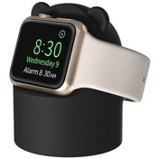 Resim iOs Watch Uyumlu Smart iOs Watch Uyumlu Silikon Şarj Tutucu Şarj Cihazı Olmadan Siyah 