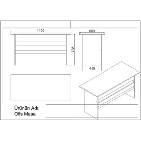 Resim Yurudesign Vario AB Ofis Büro Masa Takımı Barok-Antrasit 