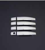 Resim Opel Corsa -d Kasa 2007-2014 Model Arası Krom Kapı Kolu 4 Kapı 8 Parça Paslanmaz Çelik 