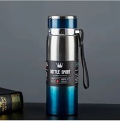 Resim Sunshine022 Mavi 1000ml Büyük Kapasiteli Termal Sürahi Sızdırmaz Taşınabilir 