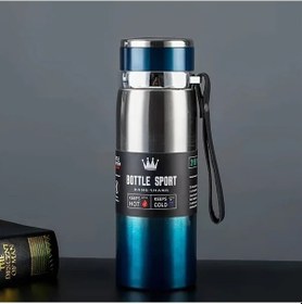 Resim Sunshine022 Mavi 1000ml Büyük Kapasiteli Termal Sürahi Sızdırmaz Taşınabilir 