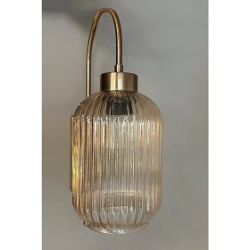 Resim Wingmn Bal Rengi Cam Aplik Duvar Lambası Modern Otel Cafe Vintage Salon Yatak Odası Merdiven Retro 