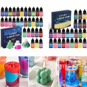 Resim 30 renkli sıvı mum boyası seti, DIY Arı ve Soya Balmumu için yüksek konsantre mum renklendirici, El Sanatları Mum Yapım Malzemeleri, Mum Sanatı için Toksik Olmayan Renklendirme - 24/30 Şişe, Güç Gerektirmez 