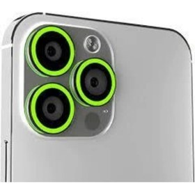 Resim Miscase İphone 12 Promax Fosforlu Lens Koruma Yeşil 
