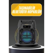 Resim Techno Stock Karaoke Mikrofonlu Fm Radyolu Bluetooth Hoparlör Yüksek Ses 