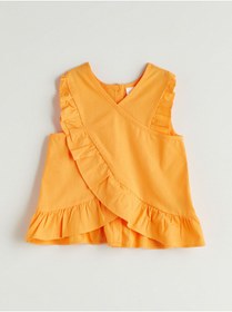Resim LC Waikiki Yeni Sezon Bisiklet Yaka Basic Kiz Cocuk Bluz ve Sort 2'li - S5PU74Z1 