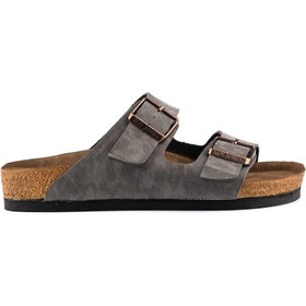 Resim Roy Jones Unisex Ortopedik Tabanlı Konfor Modeli Terlik Çift Bantlı Tokalı Günlük Rahat Dışarı Ev Içi Terliği 