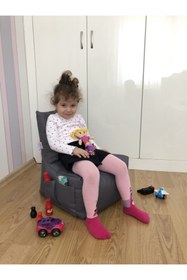 Resim Pufumo Spıderman Çocuk Armut Puf Koltuğu Gri ( 1-8 Yaş ) 