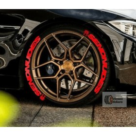 Resim Performance Stickers Send-Nudes Lastik Yazısı Araç Lastik Stikeri Lastik Sticker 25mm Tüm Lastik Yanaklarına Uyumlu 8adet 