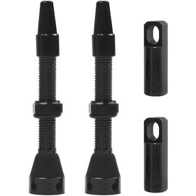 Resim Xindoker Cnc Alüminyum Presta Valf Sapı, 44mm Siyah, Hava Tutturucu, Anti-koroz, Çiftli, Tamir Aracı Dahil 