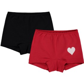 Resim Civil Girls Kalp 2-10 Yaş Kız Çocuk 2'li Boxer - Standart / 4-5 Yaş 