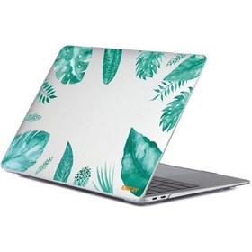Resim Macbook Pro 15" A1707 / A1990 Ön Arka Koruyucu Laptop Kılıfı Yaprak 