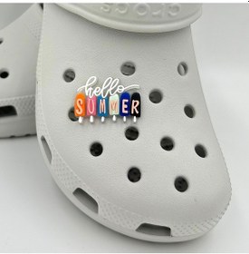 Resim Crocs Terlik Süsü Ve Aksesuarı , Çanta Süsü Jibbitz 3d Hello Summer 06 Logo Aksesuar Turuncu-pembe-beyaz-mint-siyah-laci-pudra 
