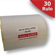 Resim Kalite Barkod 100x135 Termal Etiket 30 Rulo Barkod Etiketi 
