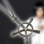 Resim 1 Adet Anime Tarzı Mini Gümüş Pentagram Kolye ve Bileklik Seti, Yetişkinler, Gençler veya Erkek Arkadaş Doğum Günü Hediyesi için Şık Aksesuar 