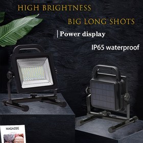 Resim USB Güneş Enerjili Çift Şarj, LED Çalışma Lambası, Taşınabilir Şarj Edilebilir Pil, Ayaklı Projektör, Darbe Dayanıklı, 1100LM Ultra Parlak, Açık Hava Barbekü Kamp Balıkçılık Atölye Acil Durum İnşaat Sahası IP65 90 LED Boncuk 