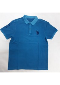 Resim U.s. Polo Assn. Mavi Polo Yaka Slim Tişört - T-shirt Mavi 
