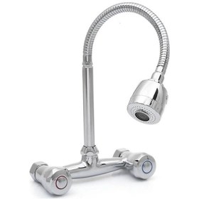 Resim Moonshop Duvardan Klasik Mutfak Eviye Bataryası Oynar Kobar Başlı 